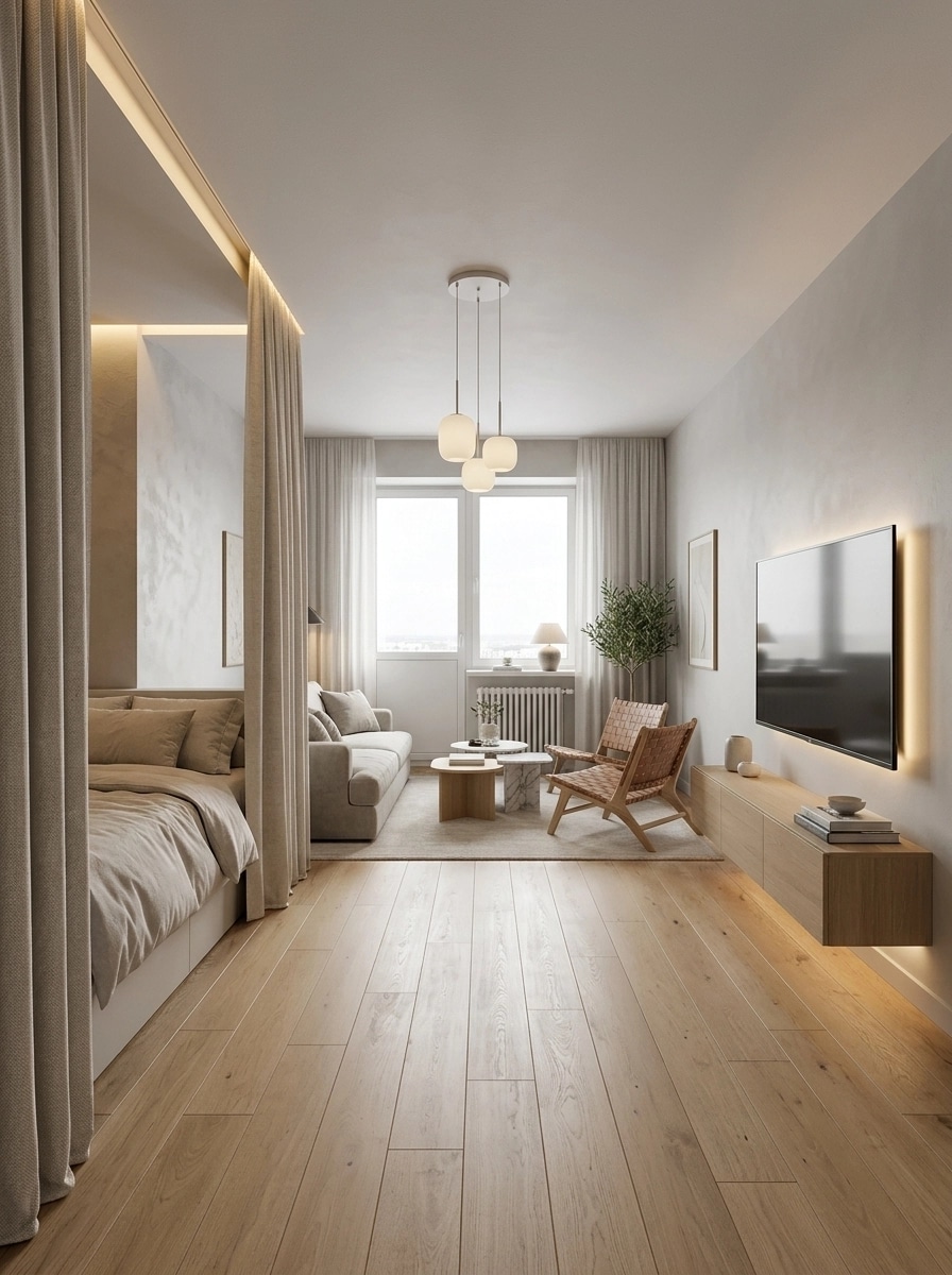 Interior design in Scandinavian style — Living Room by GenRoom AI