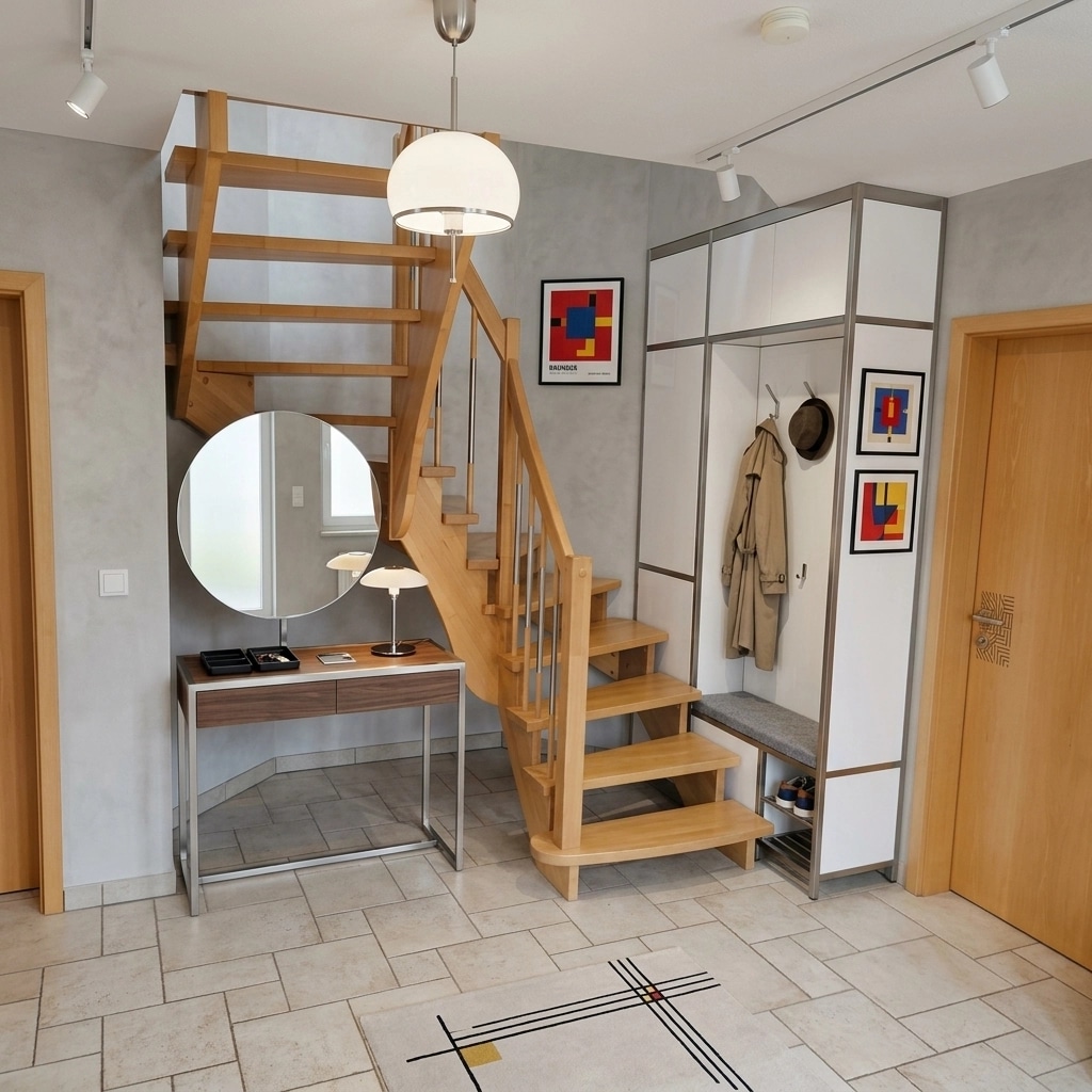 Bauhaus Hallway design — interior photo by GenRoom AI