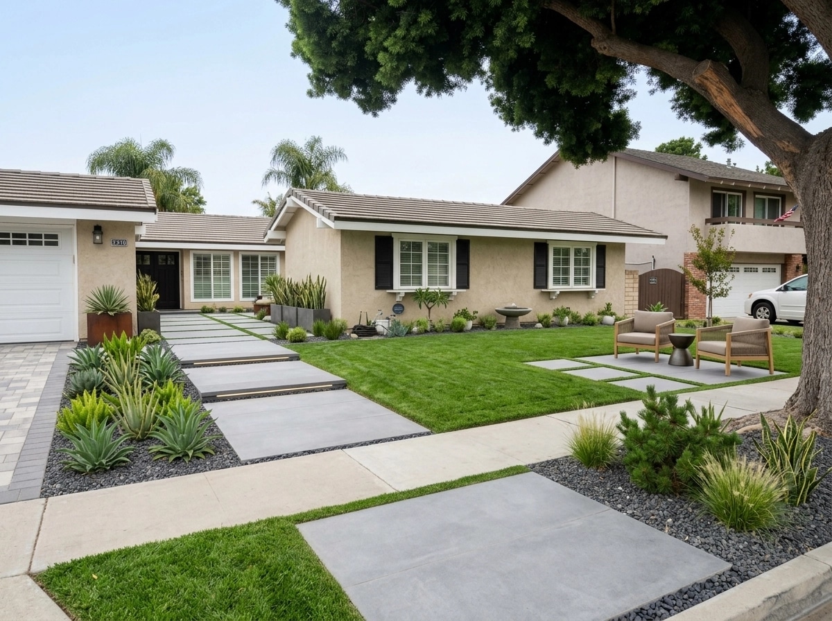 Landscape design in Minimalist Yard style — Yard by GenRoom AI