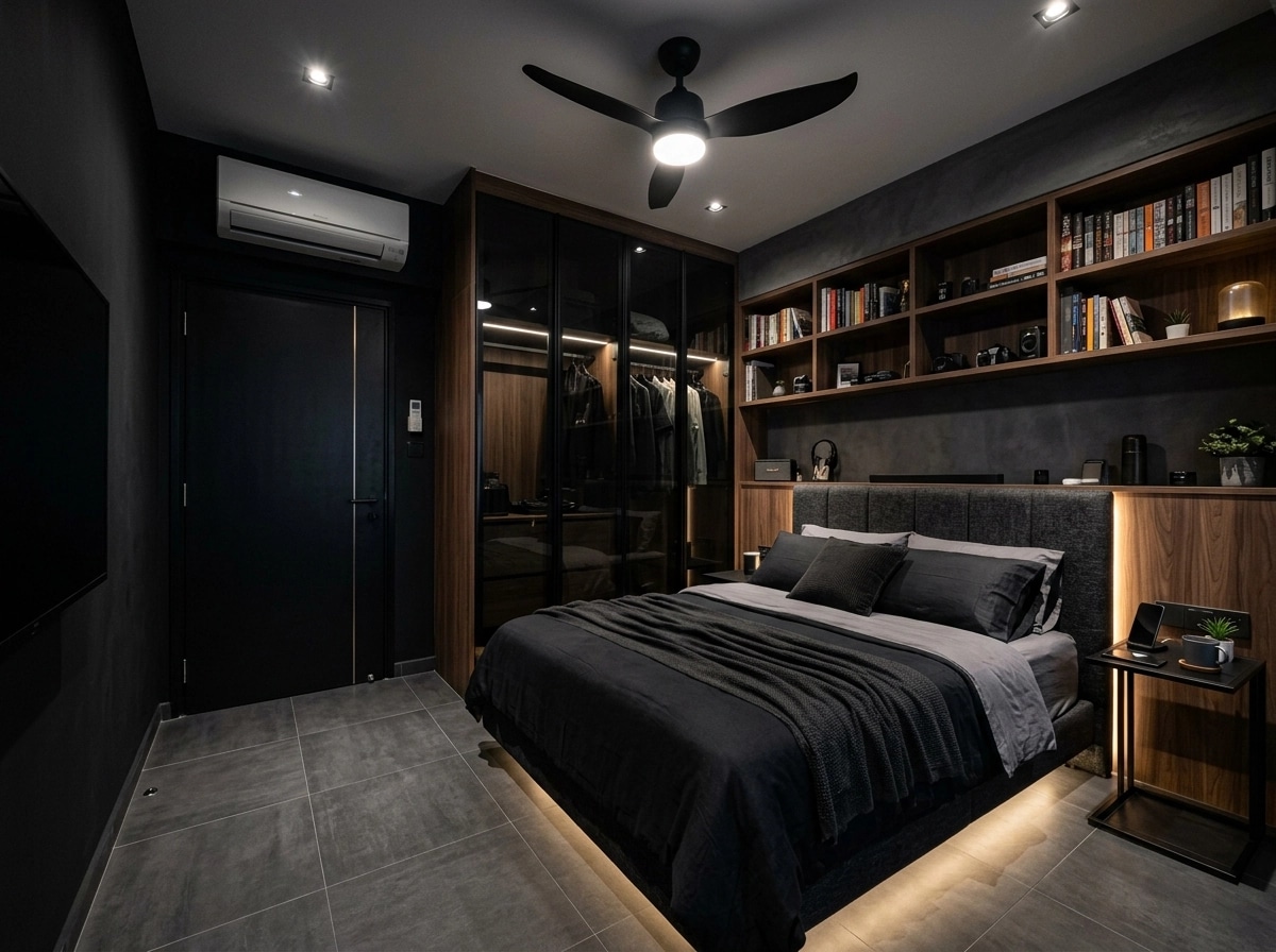 Blacktec Bedroom design — interior photo by GenRoom AI