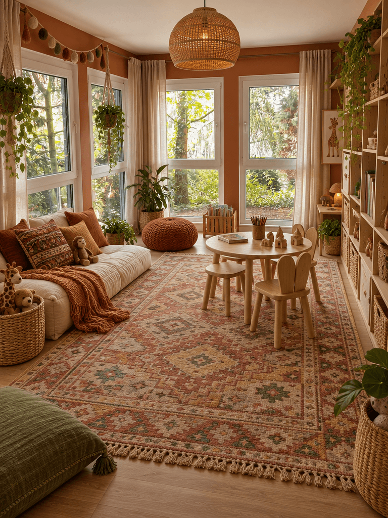 Interior design in Bohemian style — Kids Room by GenRoom AI