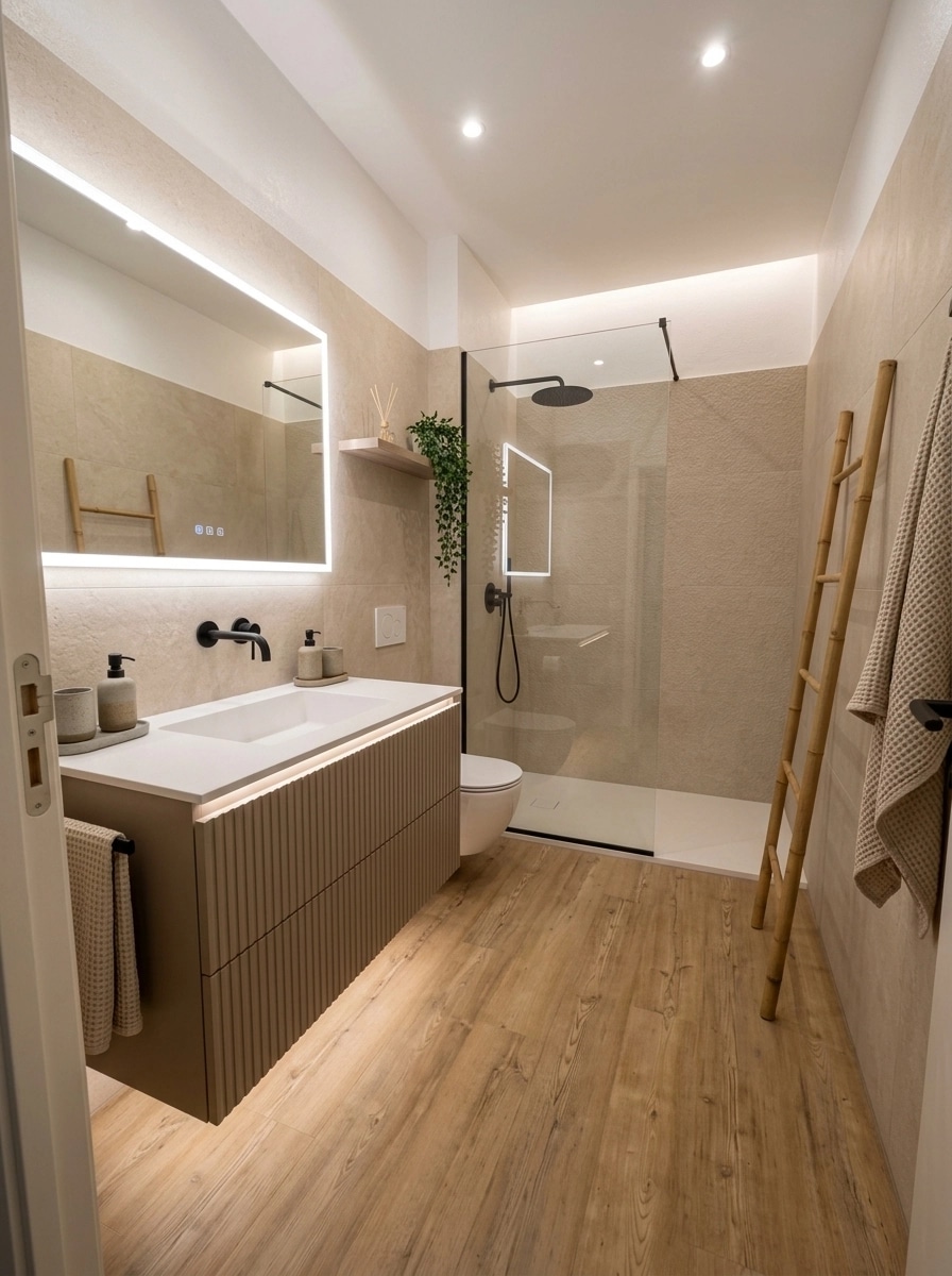 Bathroom interior in Contemporary style — photo by GenRoom AI