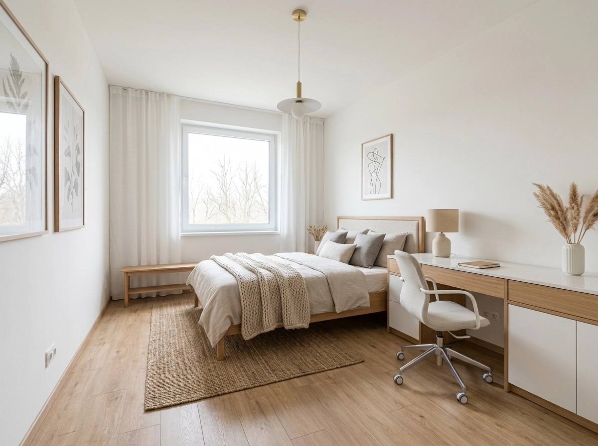 Scandinavian Bedroom design — interior photo by GenRoom AI