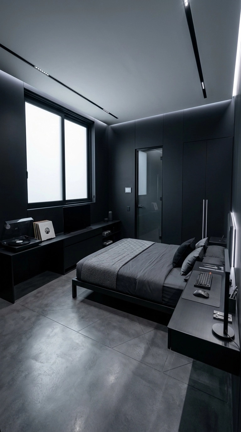 Blacktec Bedroom design — interior photo by GenRoom AI