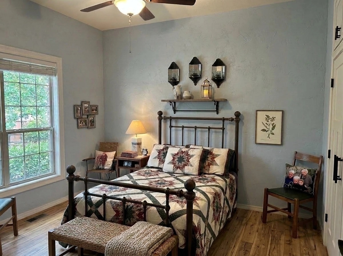 Modern Farmhouse Bedroom design — interior photo by GenRoom AI