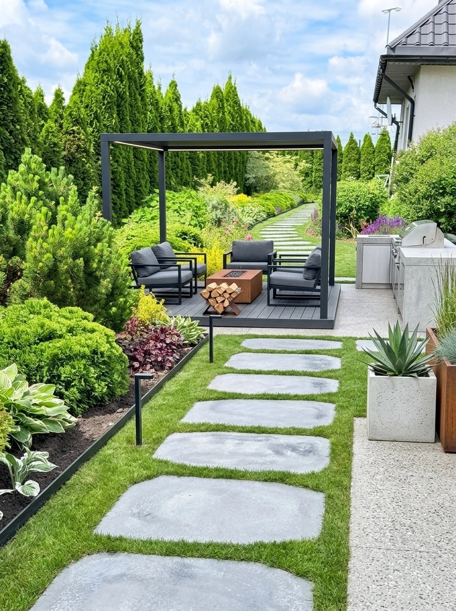 Landscape design in Contemporary Yard style — Yard by GenRoom AI