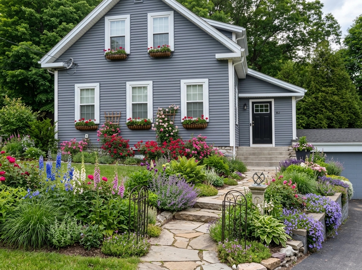 Landscape design in English Cottage Garden style — Yard by GenRoom AI