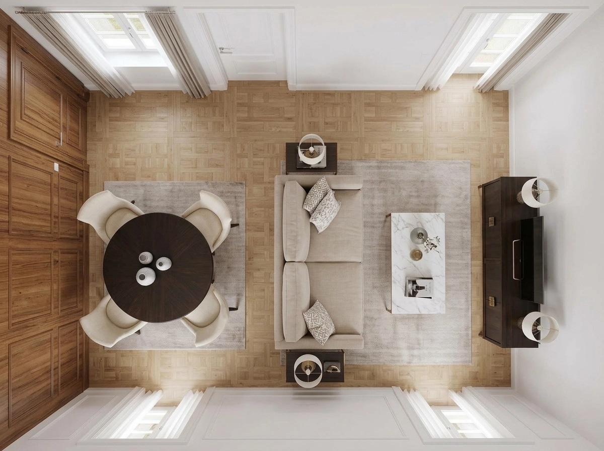 Interior design in Transitional style — Living Room by GenRoom AI