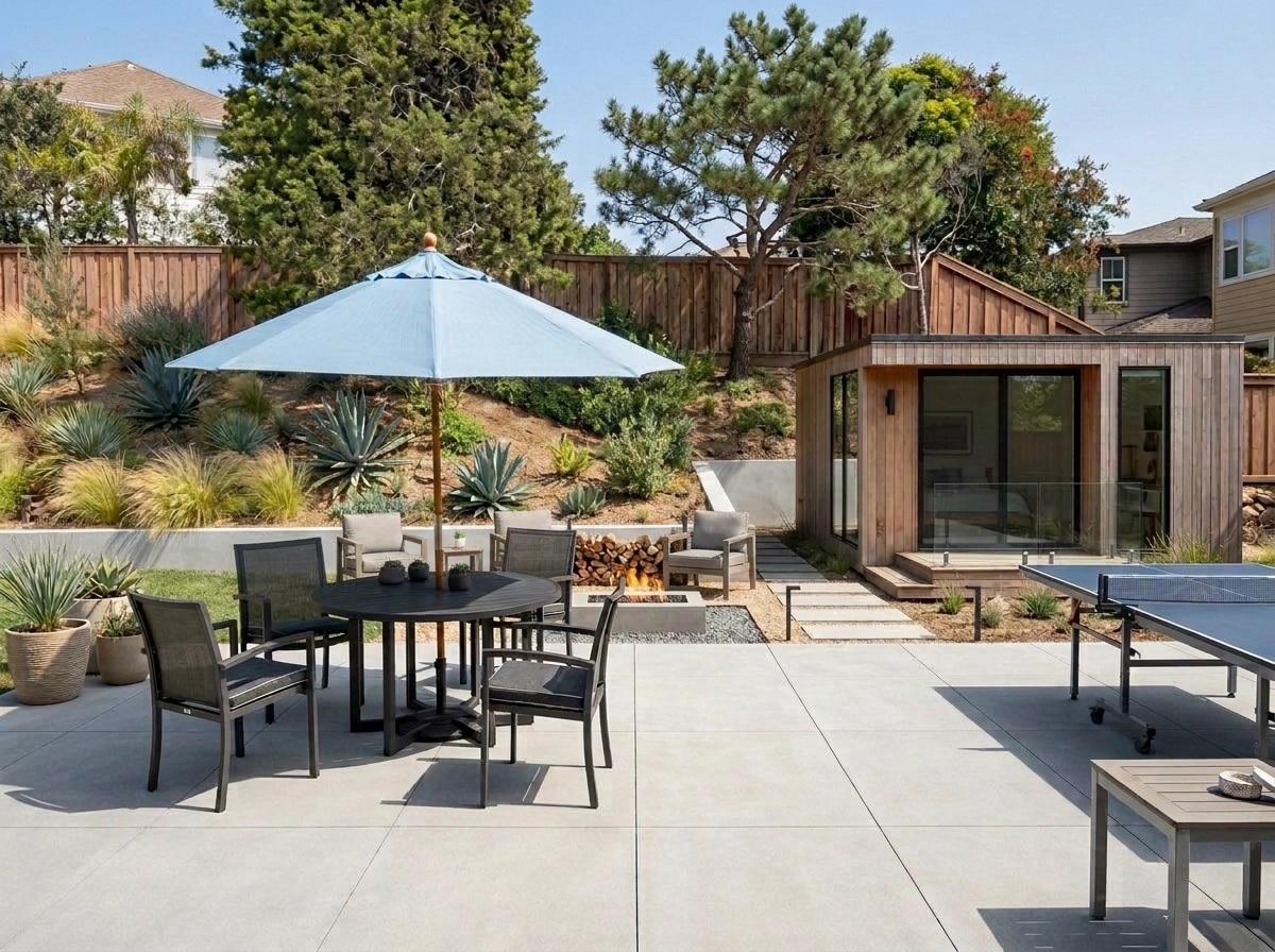 Landscape design in Scandinavian Garden style — Yard by GenRoom AI