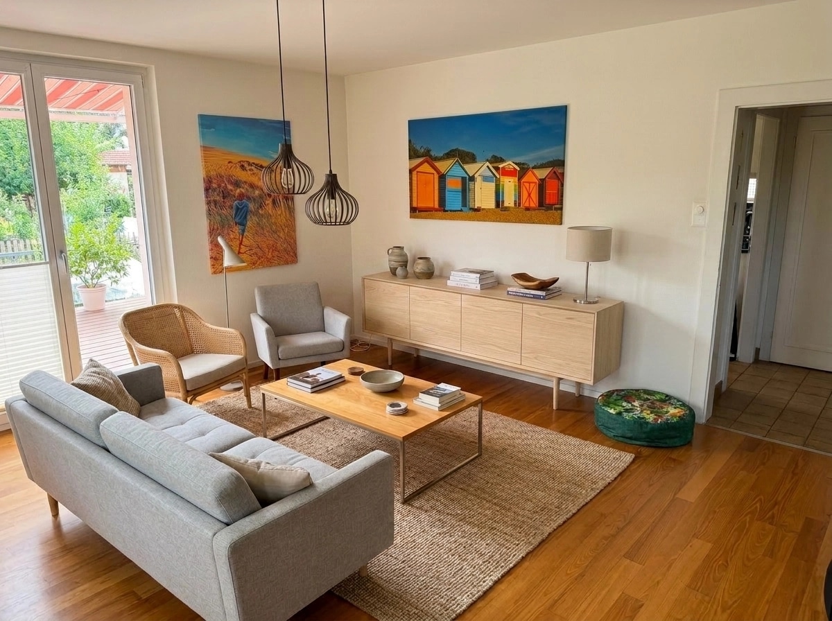 Scandinavian Living Room design — interior photo by GenRoom AI