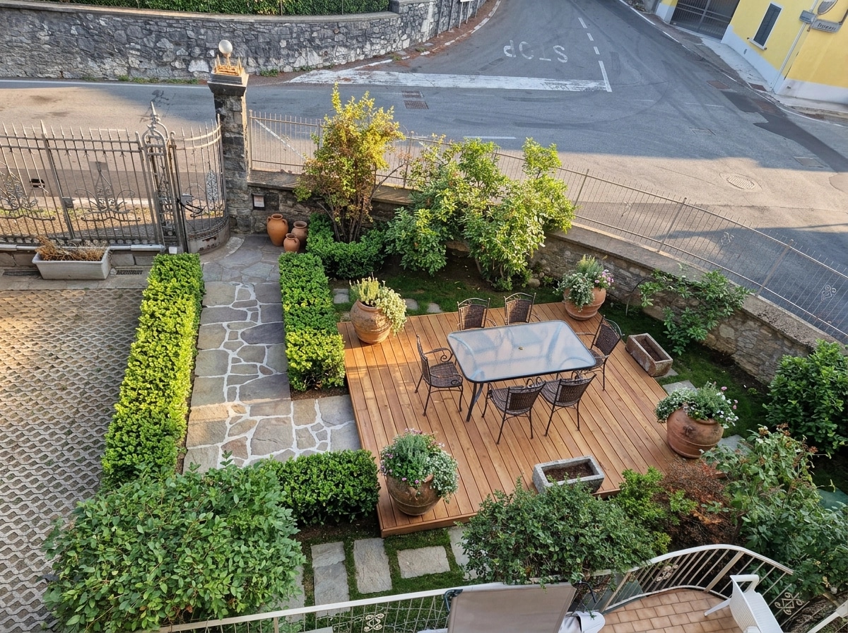 Landscape design in Italian Courtyard style — Yard by GenRoom AI