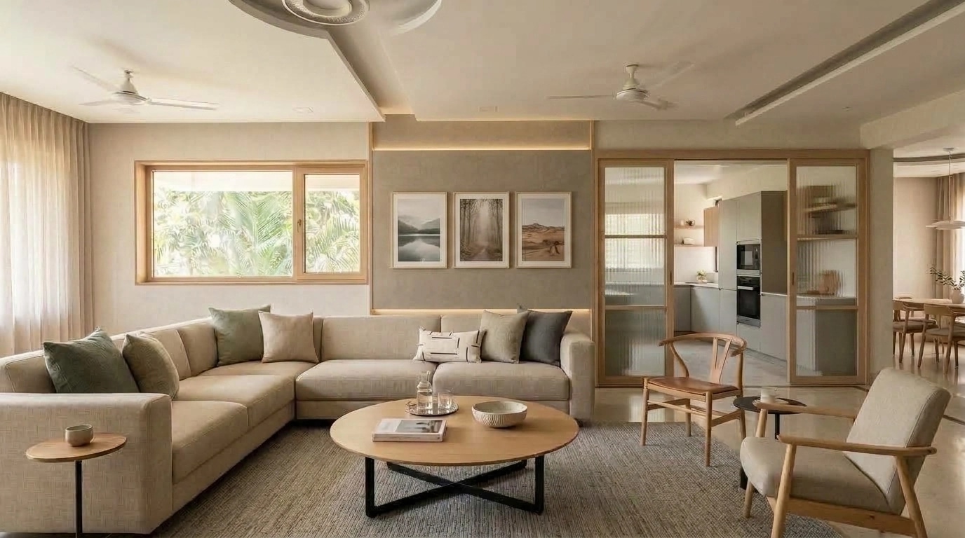Interior design in Scandinavian style — Living Room by GenRoom AI