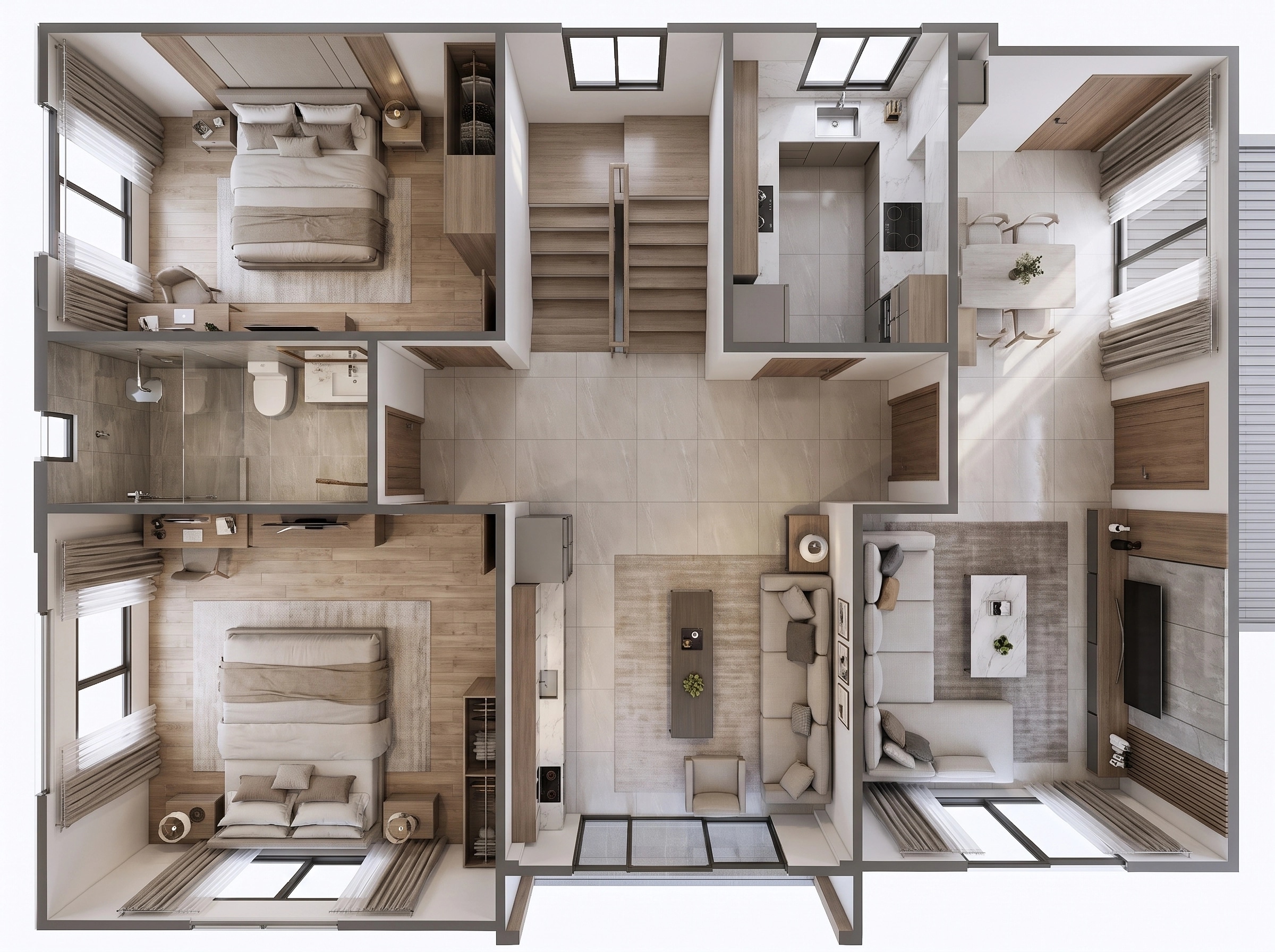 Interior design in Contemporary style — Living Room by GenRoom AI
