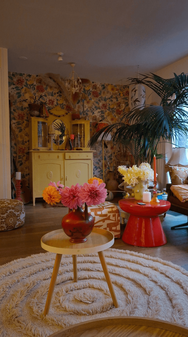 Interior design in Bohemian style — Living Room by GenRoom AI