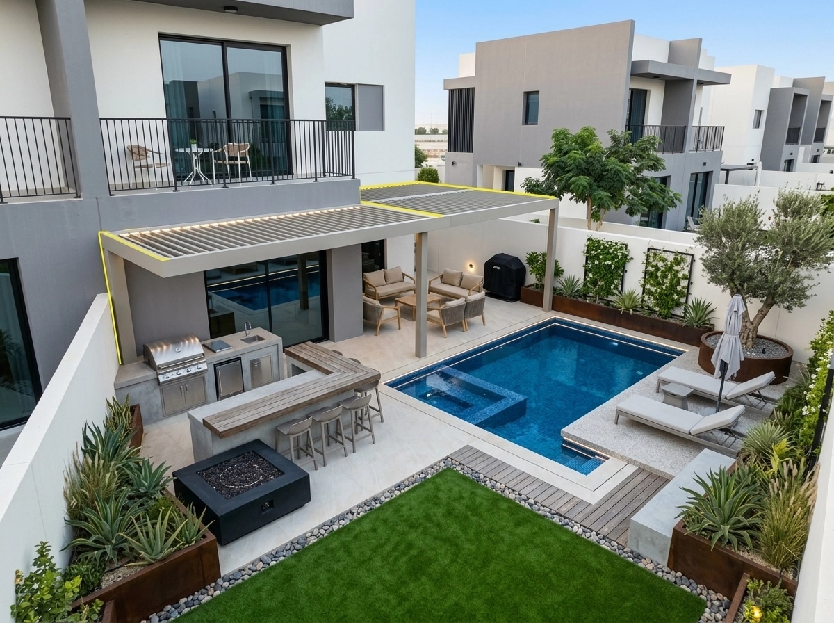 Landscape design in Contemporary Yard style — Yard by GenRoom AI