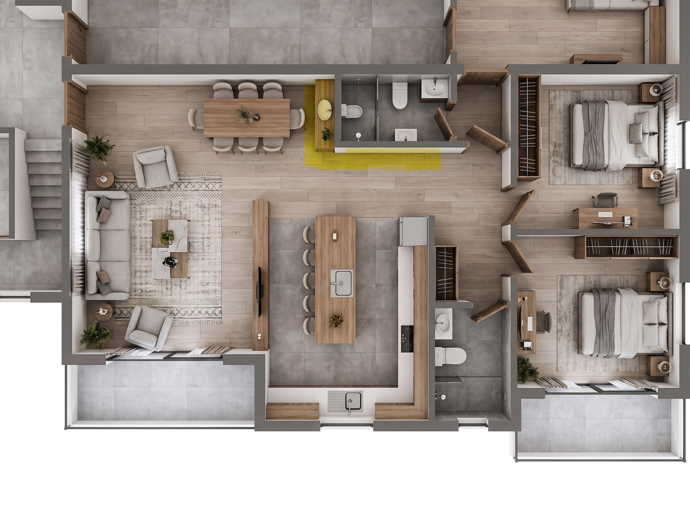 Interior design in Contemporary style — Living Room by GenRoom AI