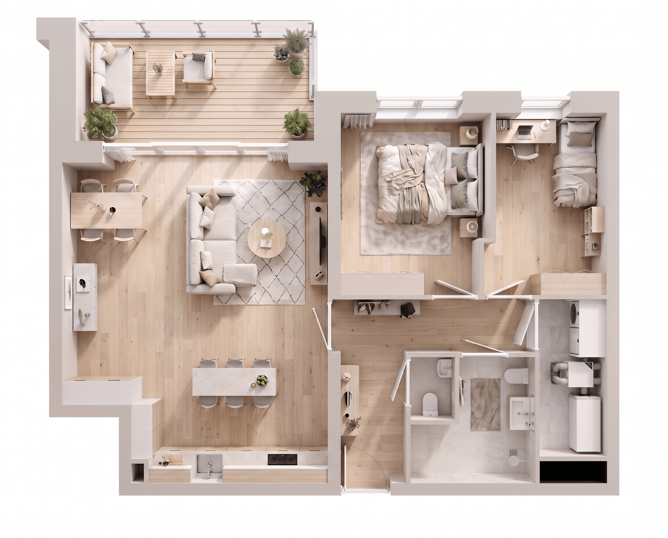 Interior design in Scandinavian style — Living Room by GenRoom AI