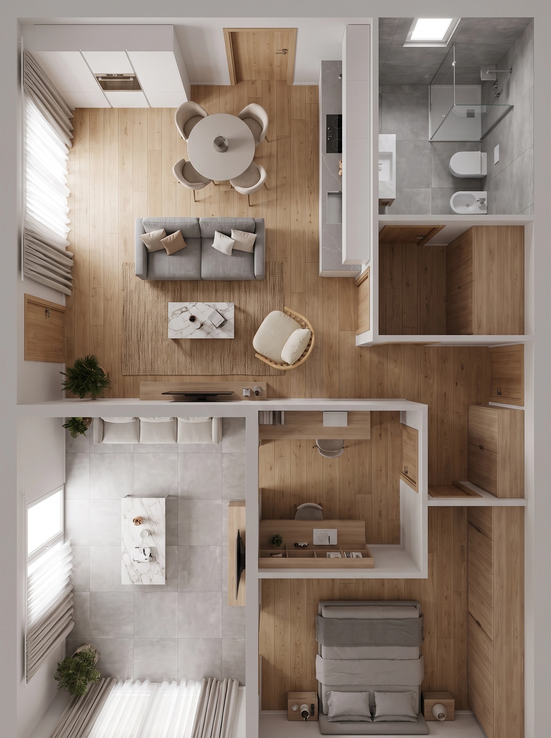 Interior design in Contemporary style — Living Room by GenRoom AI
