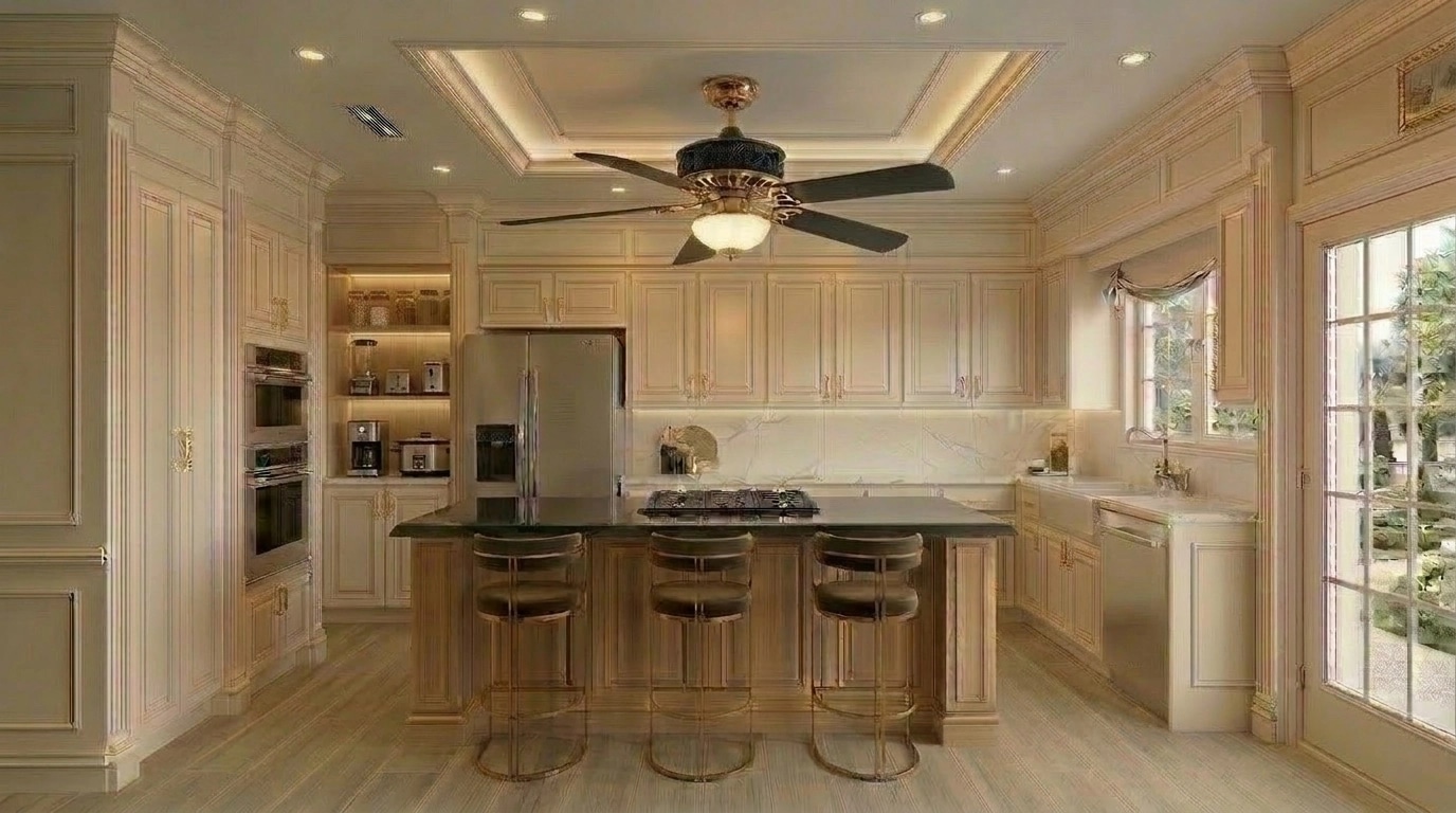 Neoclassic Kitchen design — interior photo by GenRoom AI