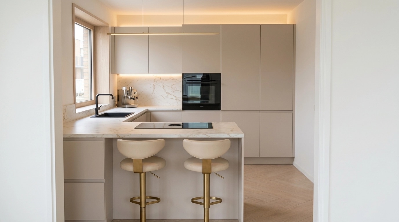 Japandi Kitchen design — interior photo by GenRoom AI