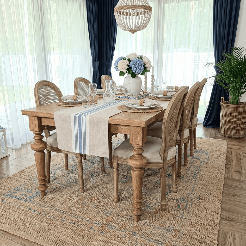 Návrh interiéru ve stylu Coastal / Hamptons styl — dining_room od GenRoom AI