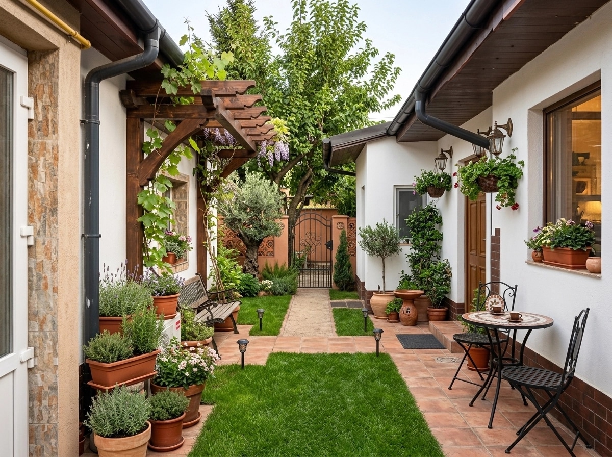 Mediterranean Yard Sân design — yard photo by GenRoom AI