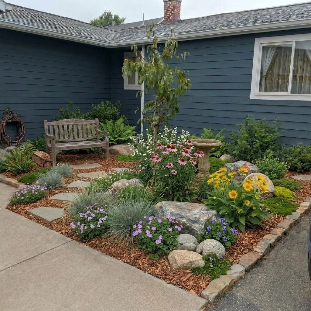 Landscape design in Eco Natural Garden style — Yard by GenRoom AI