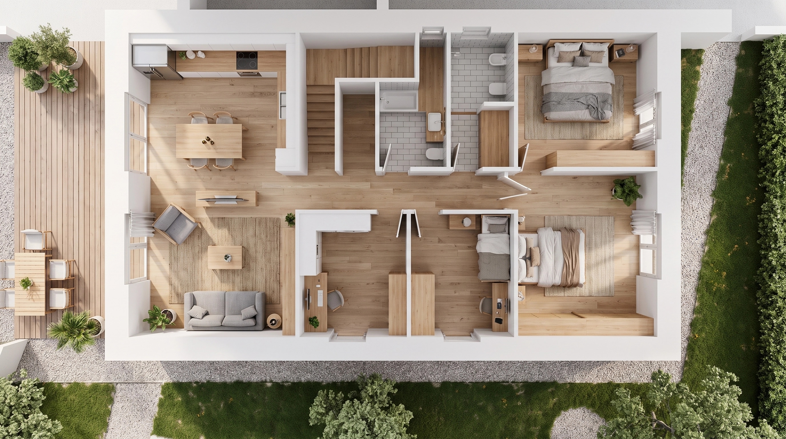 Interior design in Scandinavian style — Living Room by GenRoom AI