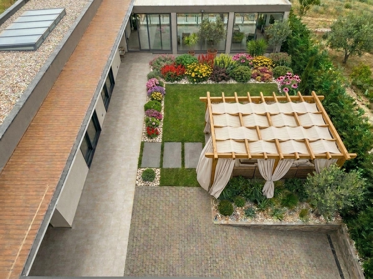 Landscape design in Contemporary Yard style — Yard by GenRoom AI