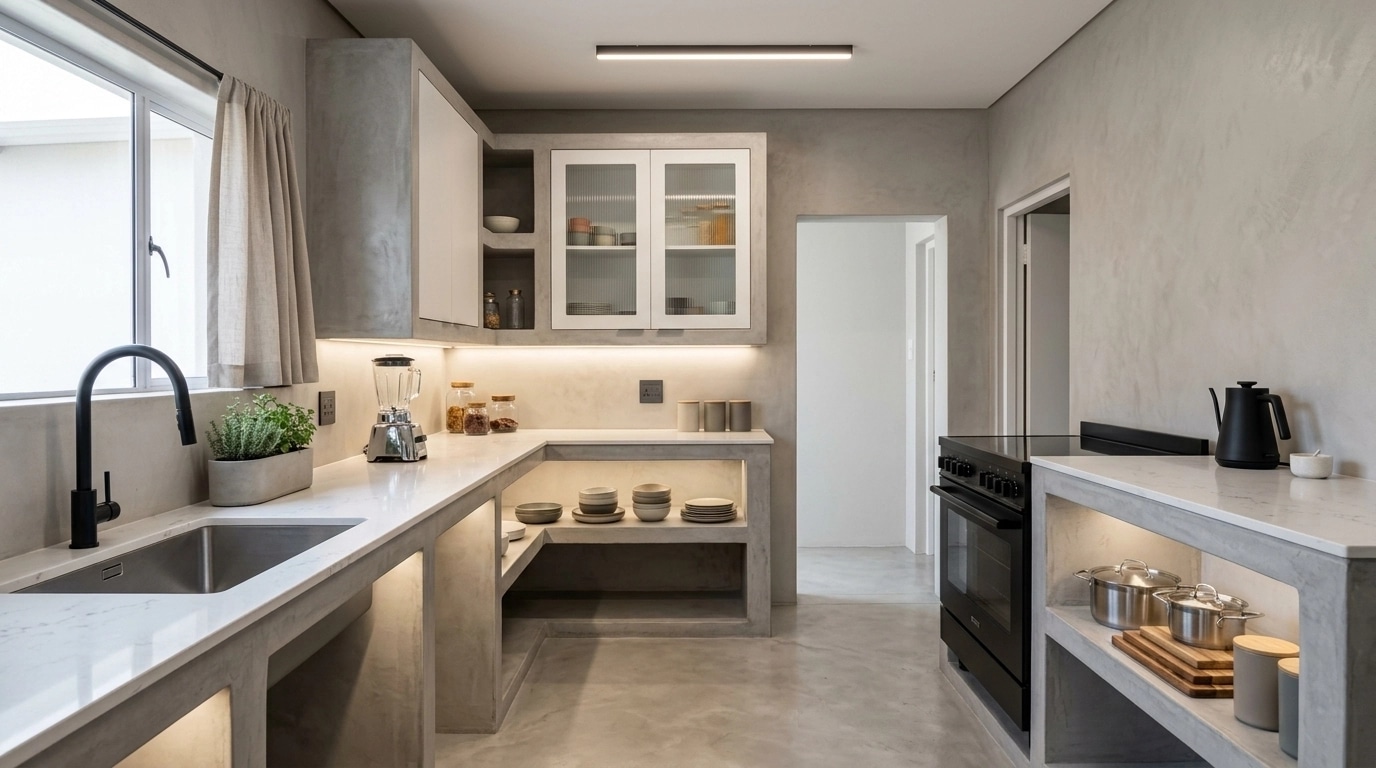 Minimalism Kitchen design — interior photo by GenRoom AI