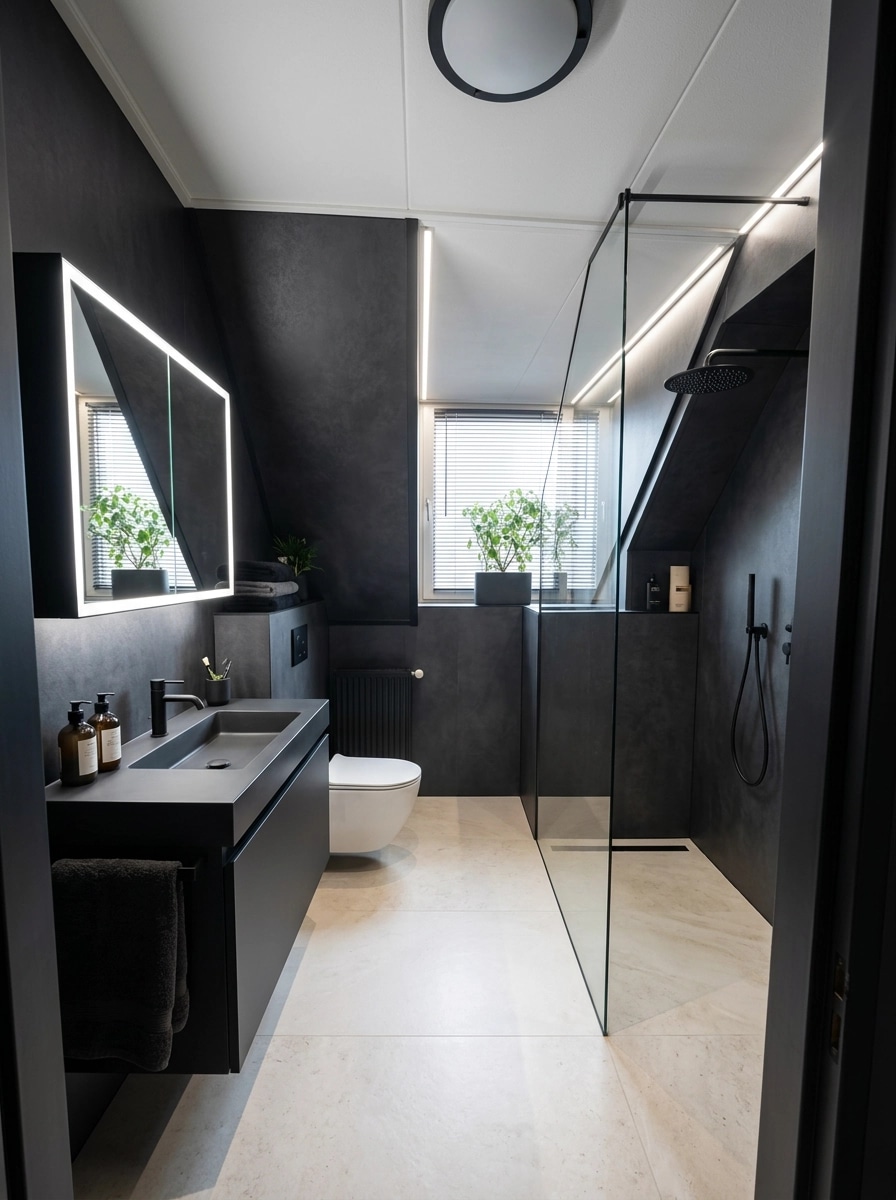 Interior design in Blacktec style — Bathroom by GenRoom AI