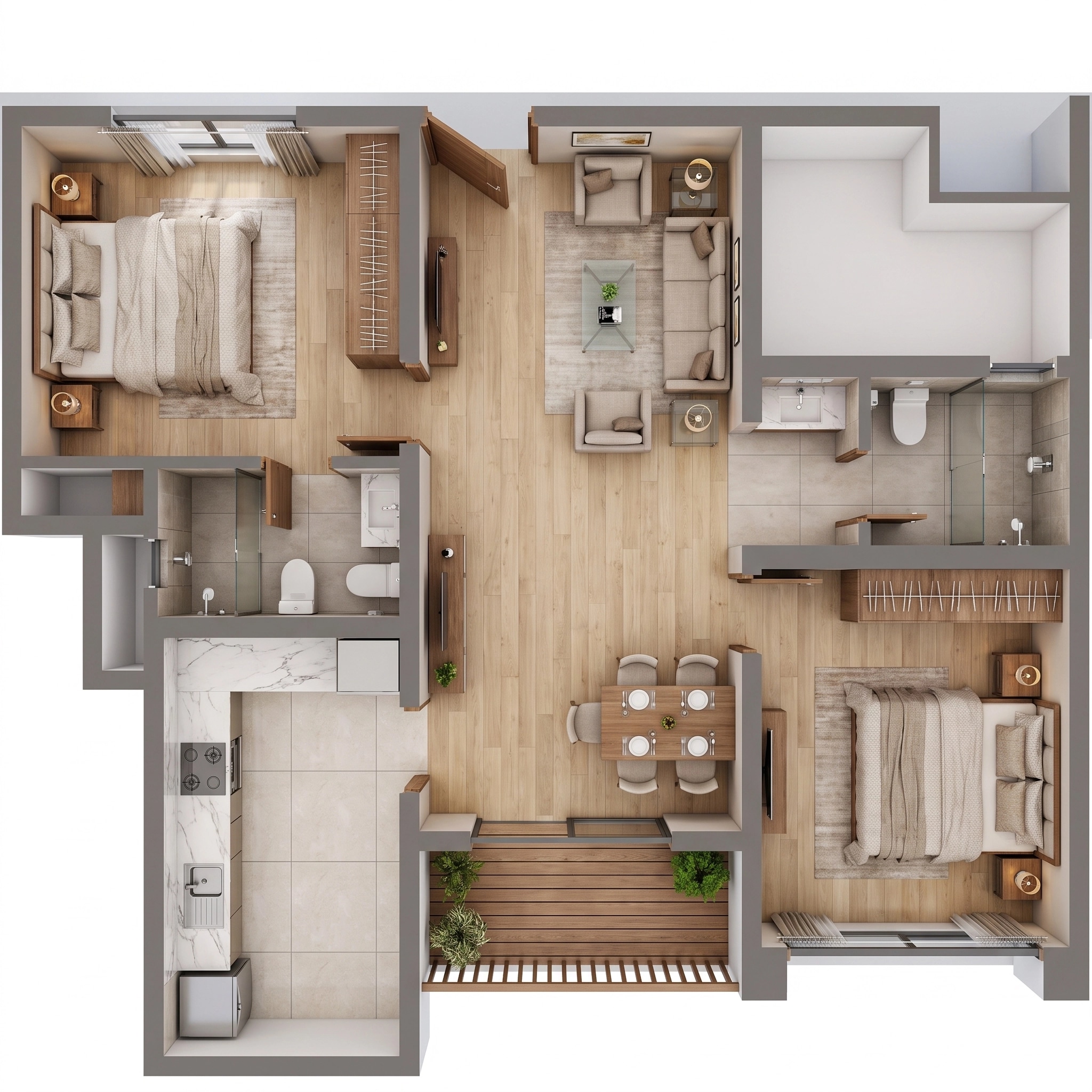 Interior design in Contemporary style — Living Room by GenRoom AI