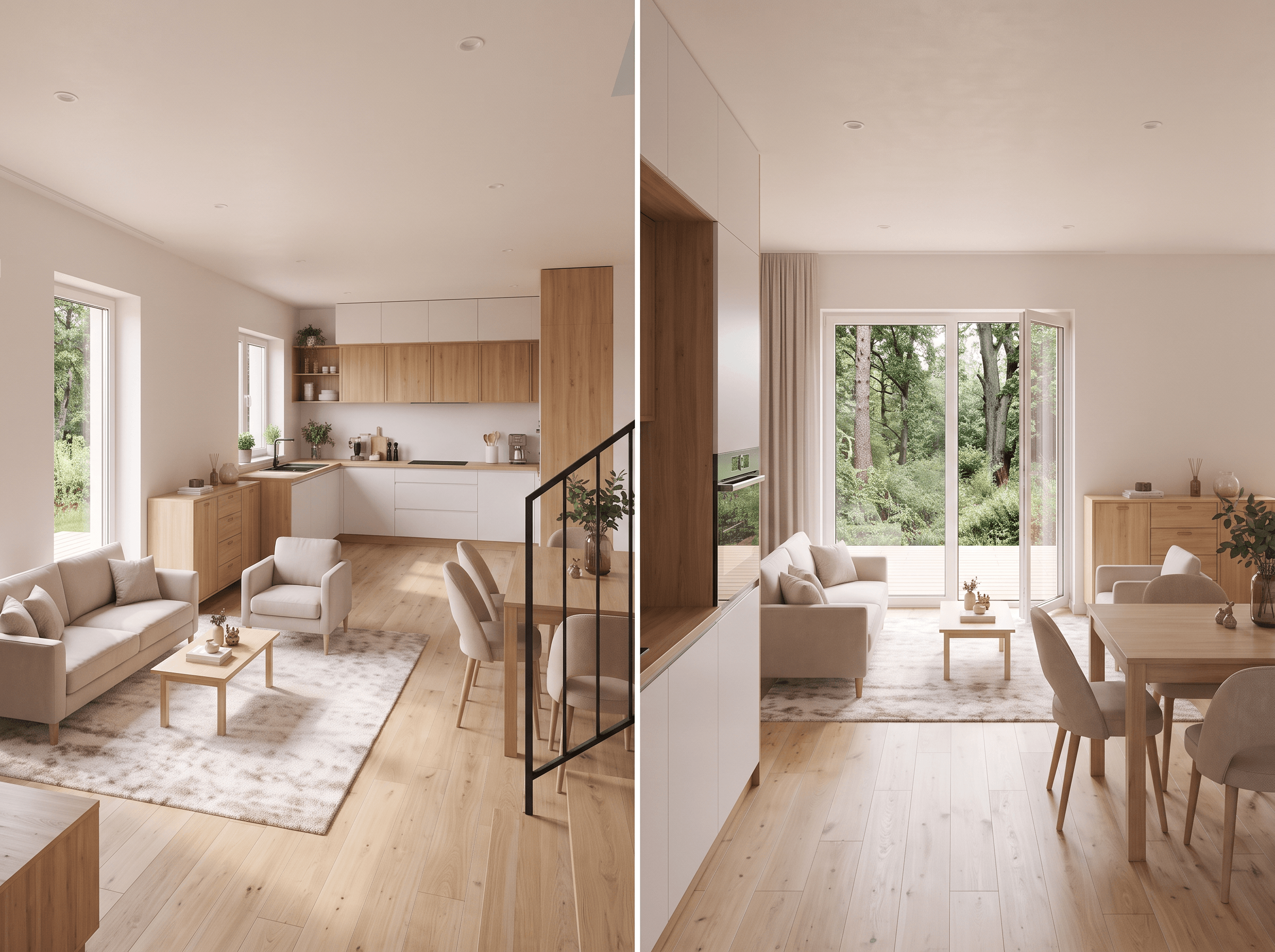 Interior design in Scandinavian style — Living Room by GenRoom AI