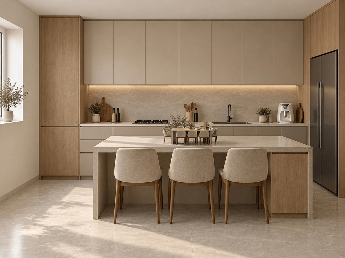 Minimalism Kitchen design — interior photo by GenRoom AI