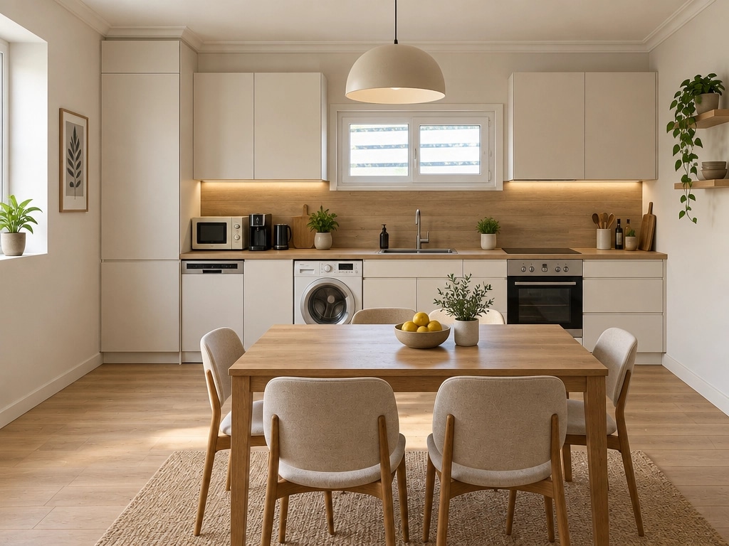 Minimalism Kitchen design — interior photo by GenRoom AI