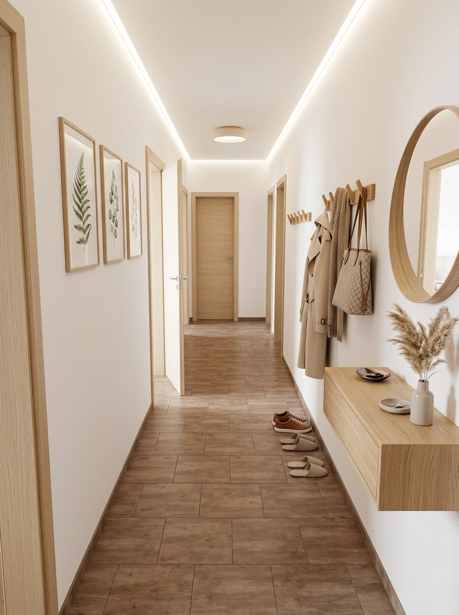 Hallway interior in Scandinavian style — photo by GenRoom AI