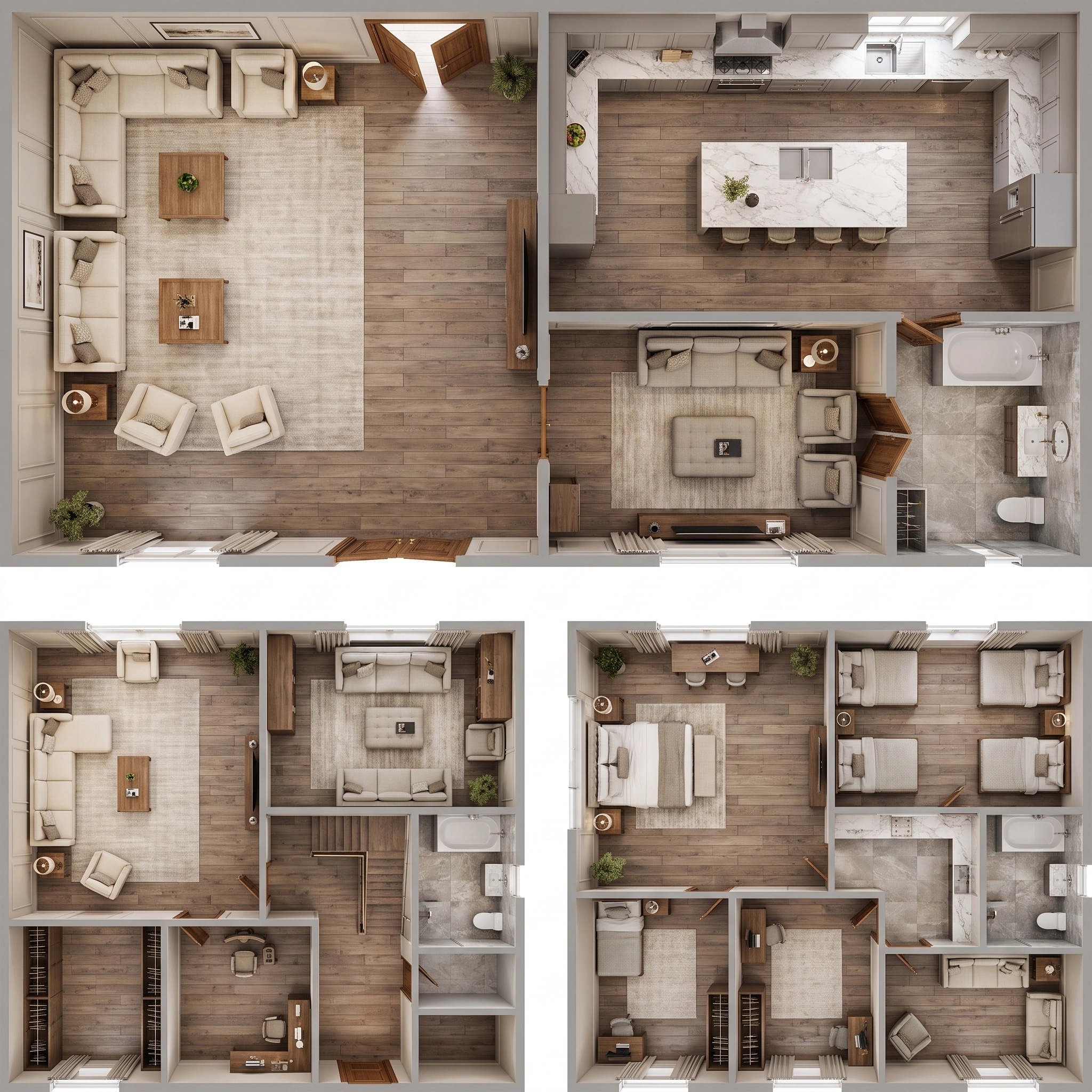 Transitional Living Room design — interior photo by GenRoom AI