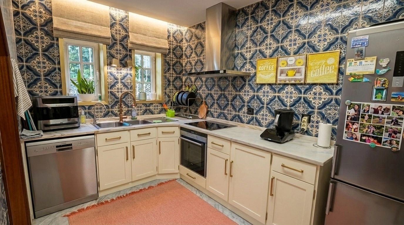 Interior design in Portuguese Modern style — Kitchen by GenRoom AI