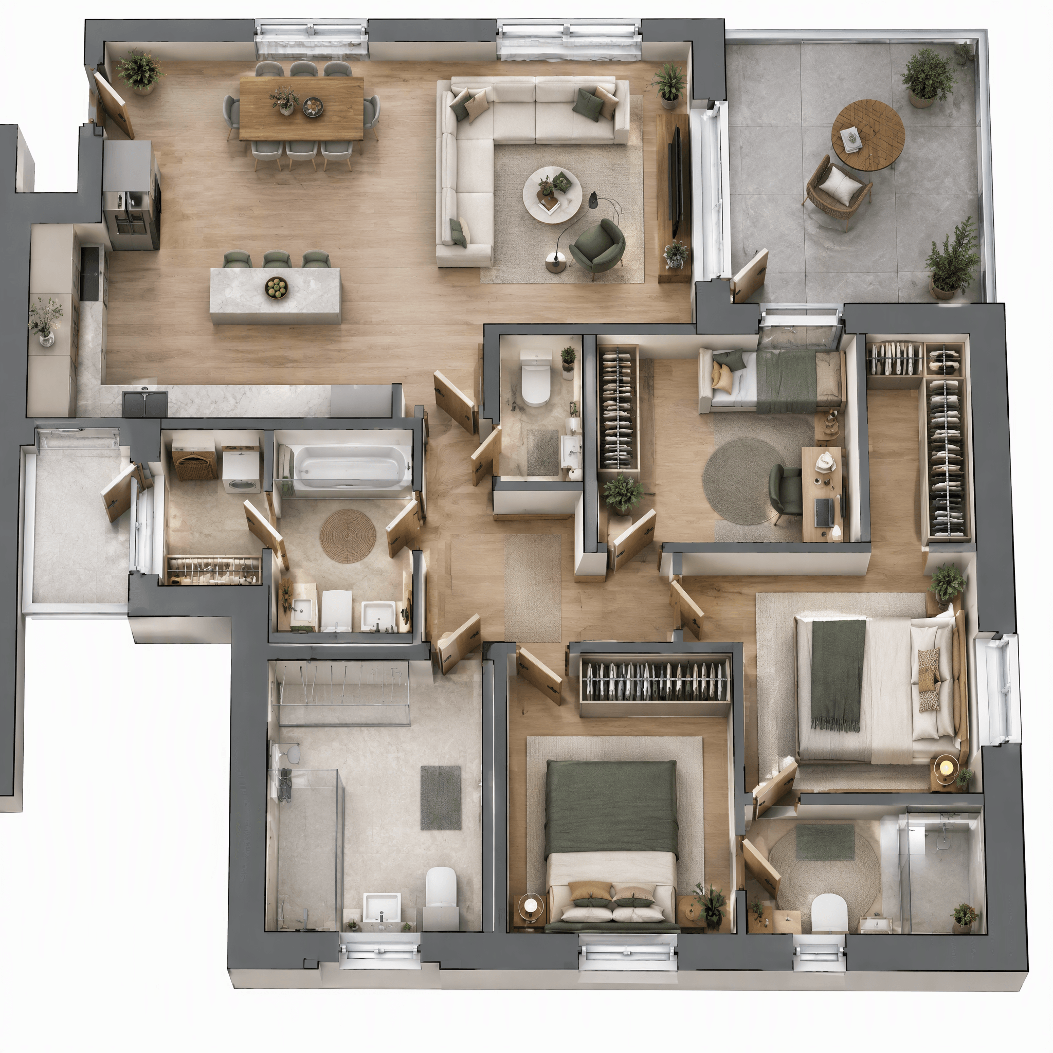 Interior design in Contemporary style — Living Room by GenRoom AI