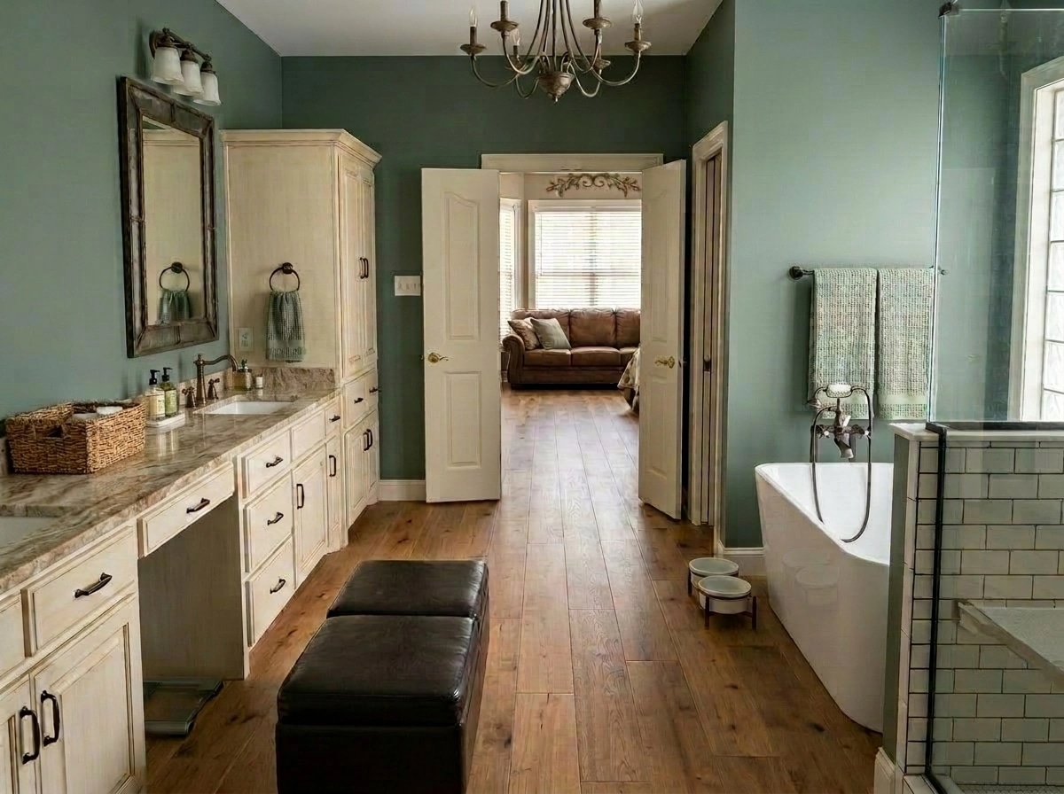 Interior design in Modern Farmhouse style — Bathroom by GenRoom AI