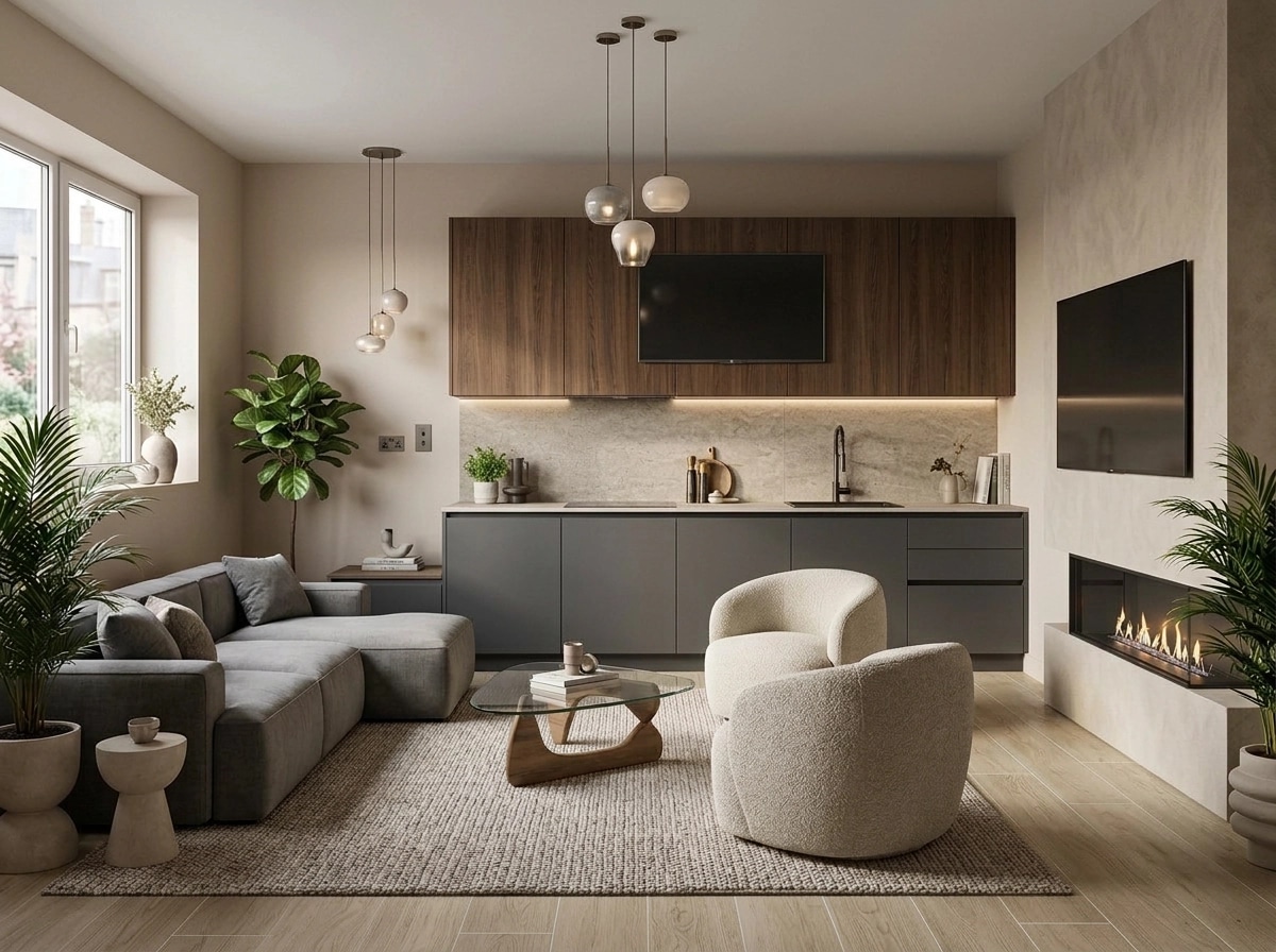 Interior design in Contemporary style — Living Room by GenRoom AI