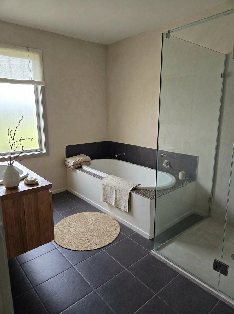 Japandi Bathroom design — interior photo by GenRoom AI