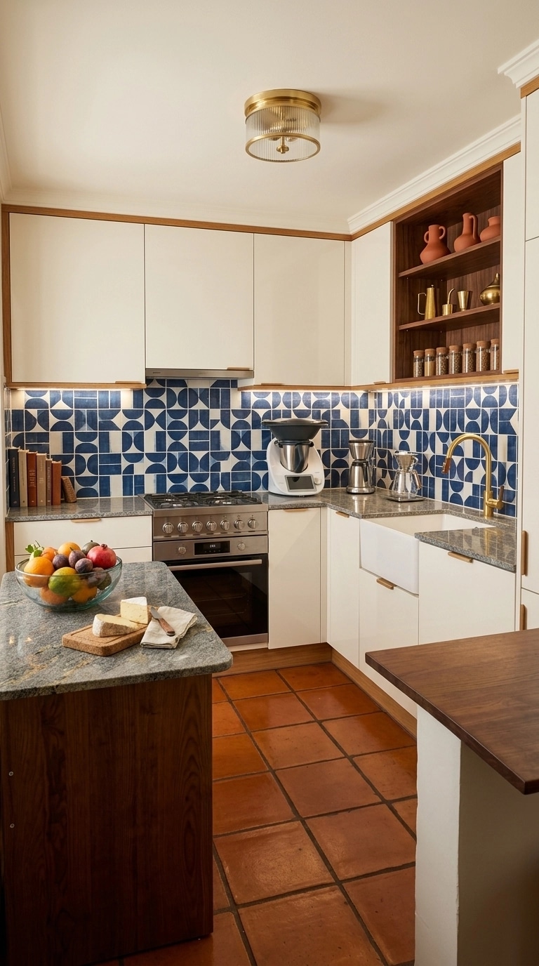 Kitchen interior in Portuguese Modern style — photo by GenRoom AI