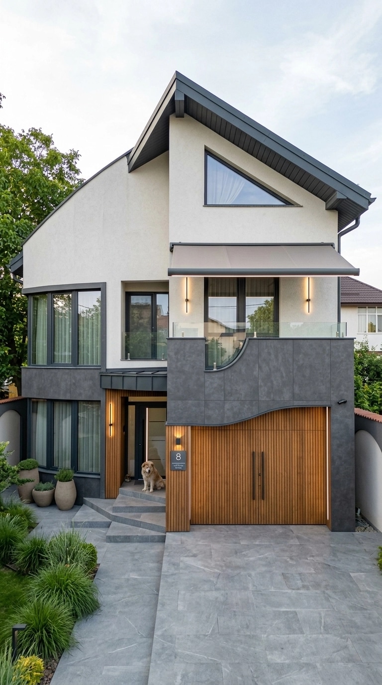Design de façade en style Contemporary Facade — Façade par GenRoom AI