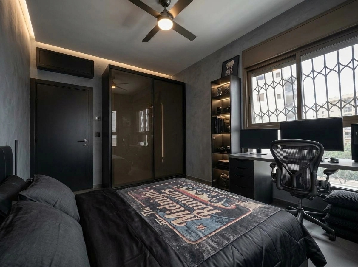 Blacktec Bedroom design — interior photo by GenRoom AI