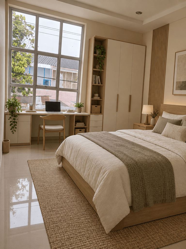 Japandi Bedroom design — interior photo by GenRoom AI