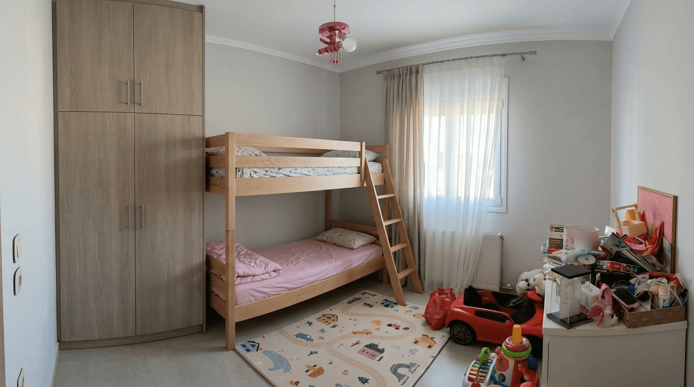 Contemporary Kids Room design — interior photo by GenRoom AI