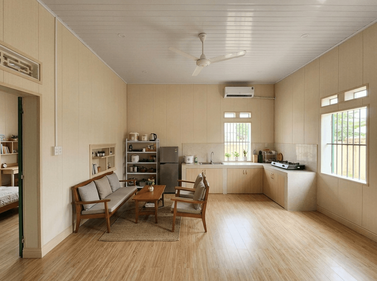 Interior design in Minimalism style — Living Room by GenRoom AI