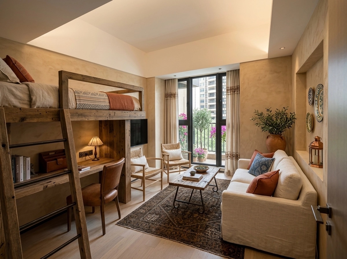 Diseño de interiores en estilo Mediterranean — Salón por GenRoom AI