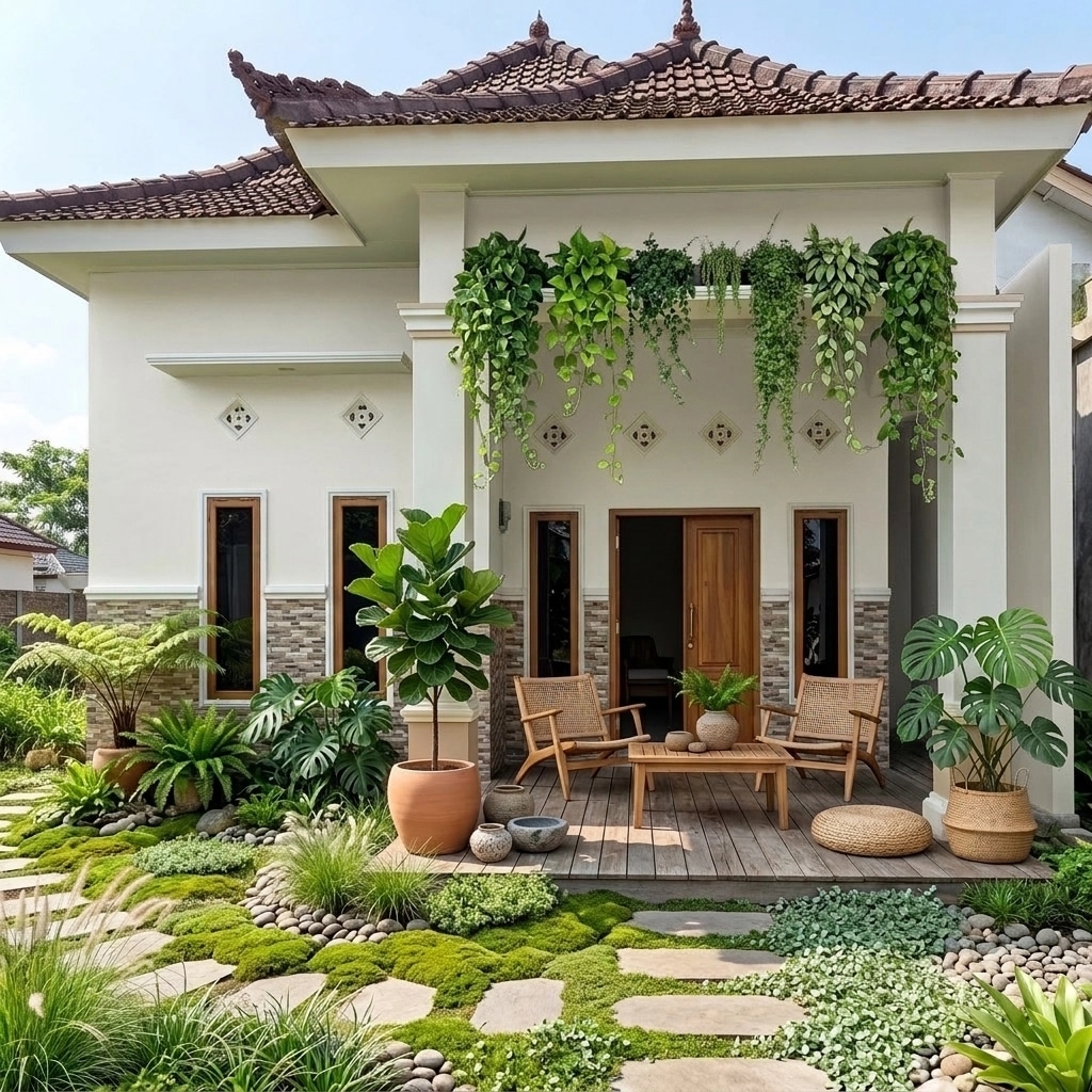 Interior design in Biophilic style — terrace by GenRoom AI